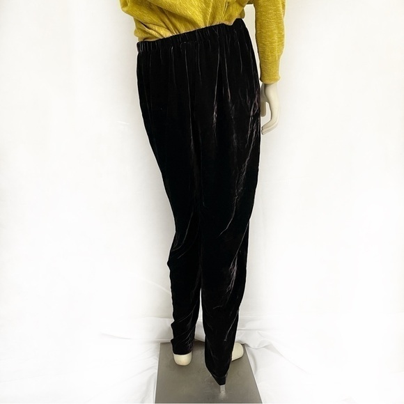 Eileen Fisher Straight Leg Velvet Stretch Pants Size M - Picture 2 of 4